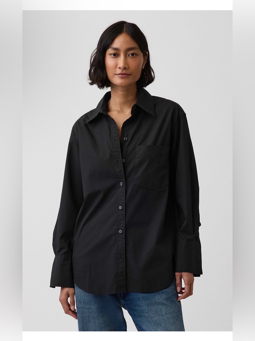Gap Women’s 100% Cotton The Big Shirt Oversized Button Down Size XXL Tall